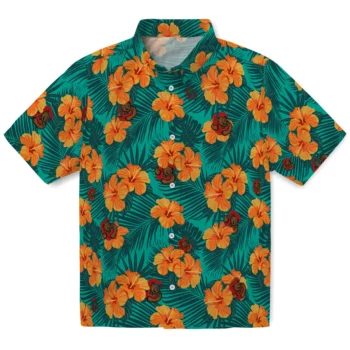 cornell big red hibiscus escape green hawaiian shirts best selling