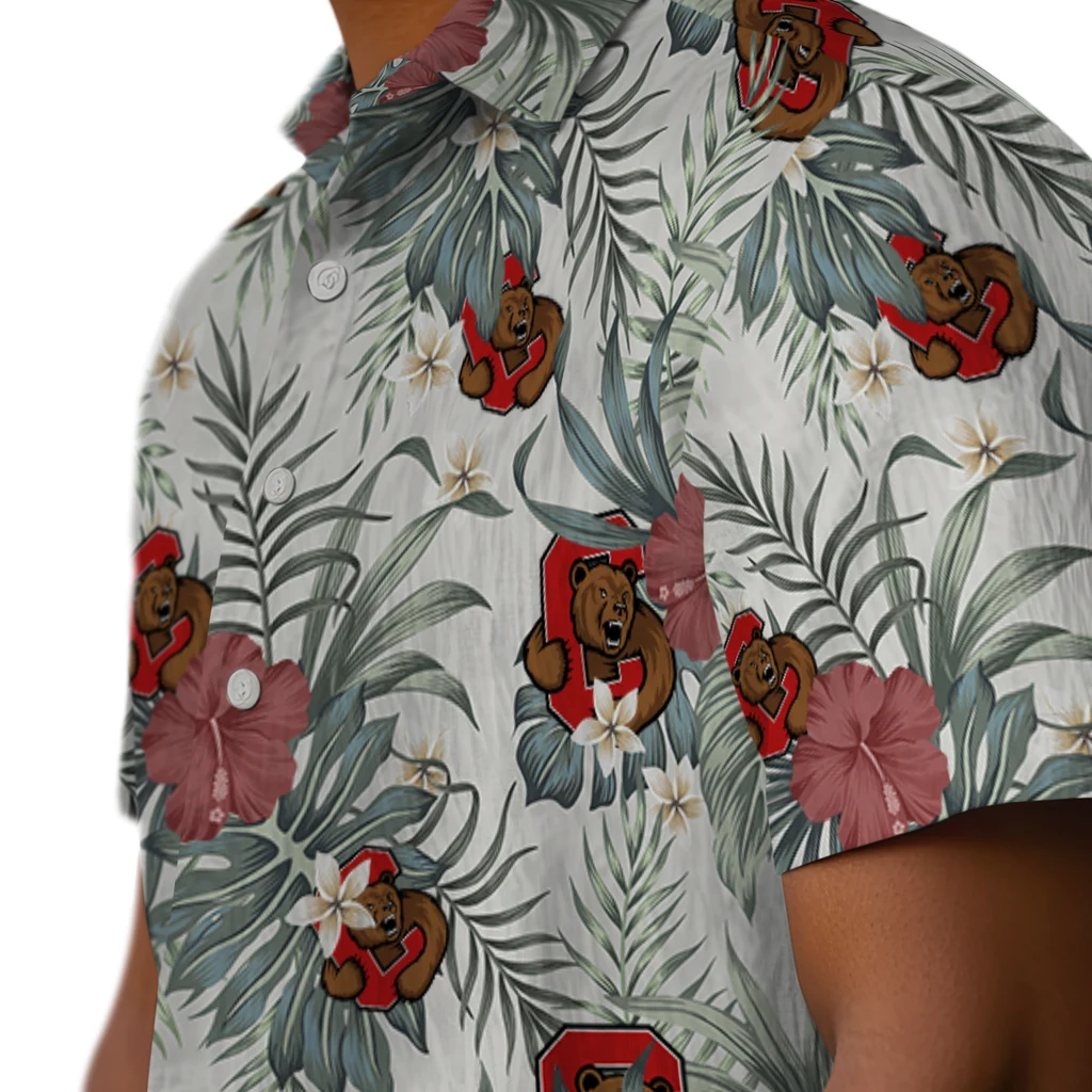 Cornell Big Red Hawaiian Shirt - Hibiscus Designs cornell big red hibiscus designs beige hawaiian shirts trendy