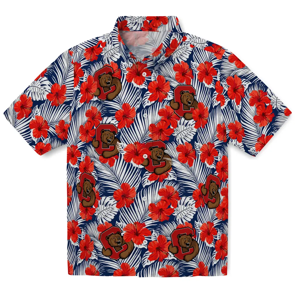 Cornell Big Red Hawaiian Shirt - Hibiscus Fiesta cornell big red hibiscus fiesta red royal blue hawaiian shirts best selling