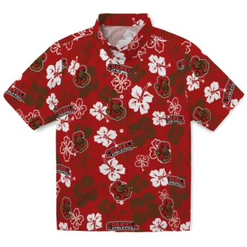 cornell big red hibiscus bloom red hawaiian shirts best selling