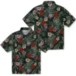 Cornell Big Red Hawaiian Shirt – Hibiscus Leaves Pattern