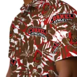 Cornell Big Red Hawaiian Shirt – Hibiscus Overlay