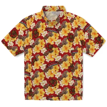 cornell big red hibiscus tropics red yellow hawaiian shirts best selling