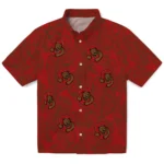 Cornell Big Red Hawaiian Shirt – Leaf Outline