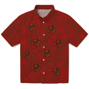 cornell big red leaf outline red hawaiian shirts best selling