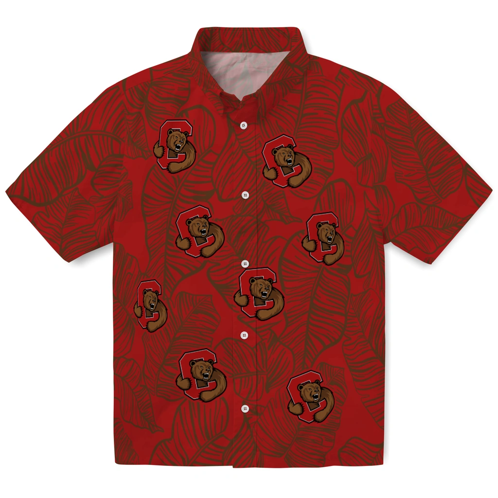 Cornell Big Red Hawaiian Shirt - Leaf Outline cornell big red leaf outline red hawaiian shirts best selling