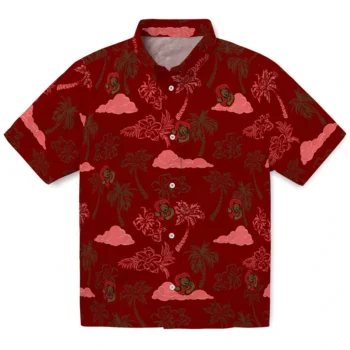 cornell big red palm and clouds red hawaiian shirts best selling