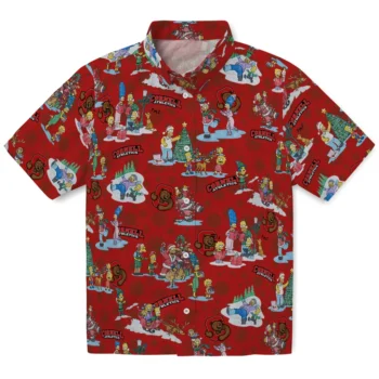 cornell big red simpsons christmas red hawaiian shirts best selling