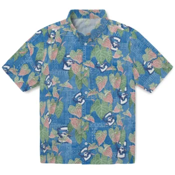 creighton bluejays anthurium overlay blue hawaiian shirts best selling