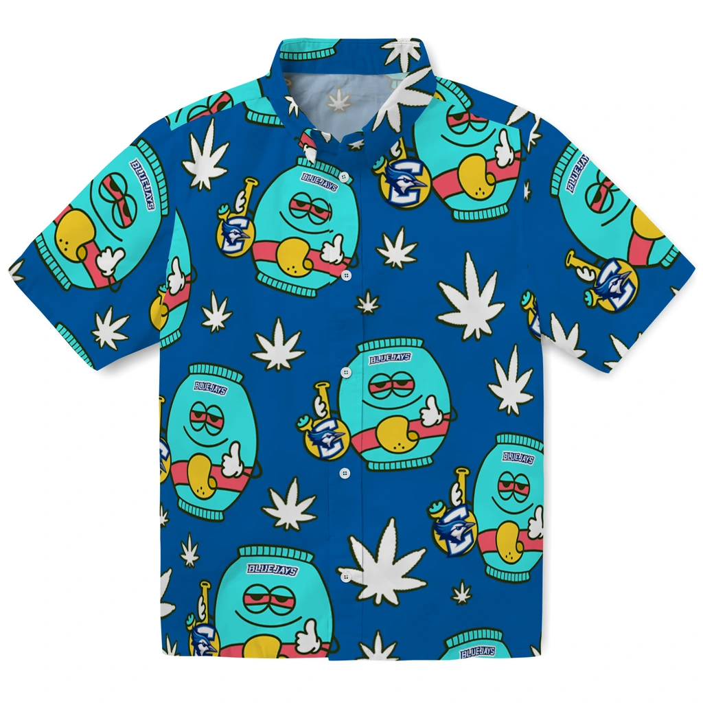 Creighton Bluejays Hawaiian Shirt - Chill Vibe creighton bluejays bong smile blue hawaiian shirts best selling