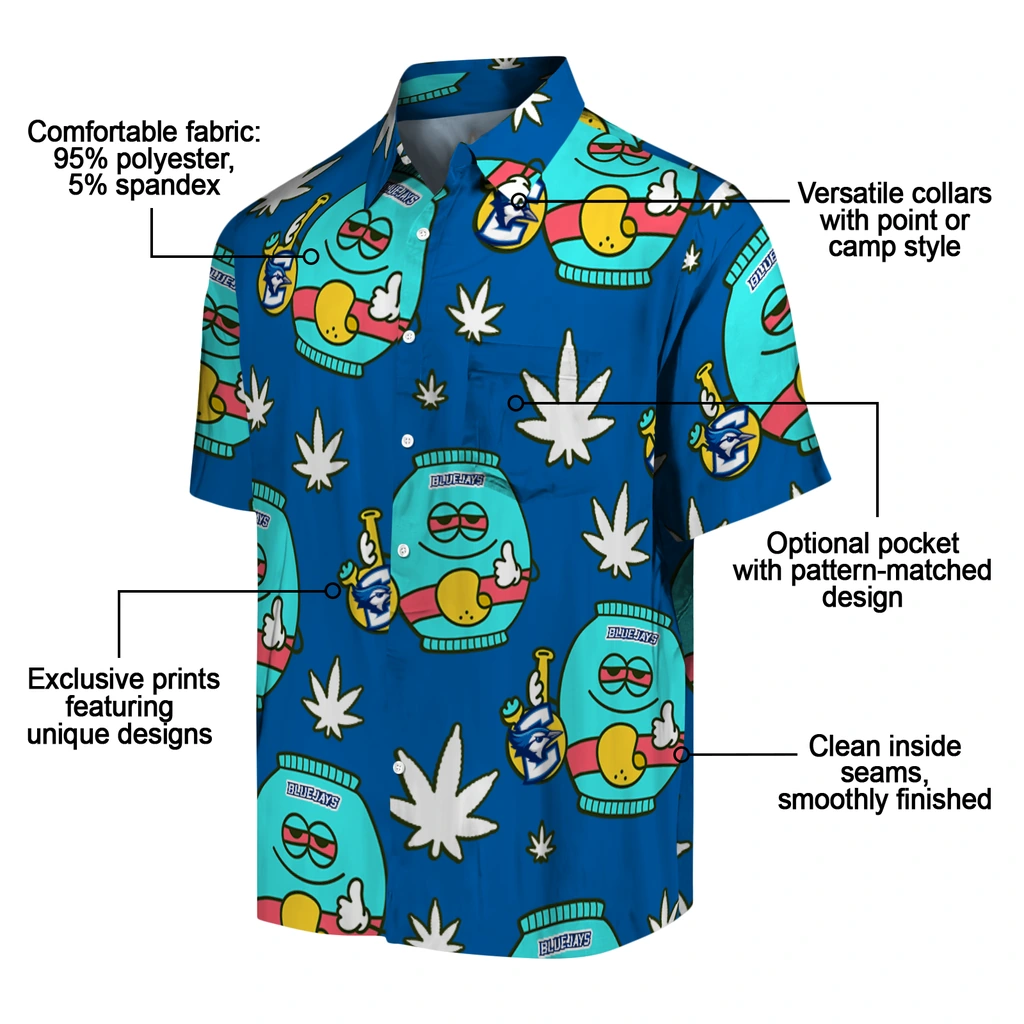 Creighton Bluejays Hawaiian Shirt - Chill Vibe creighton bluejays bong smile blue hawaiian shirts new arrival
