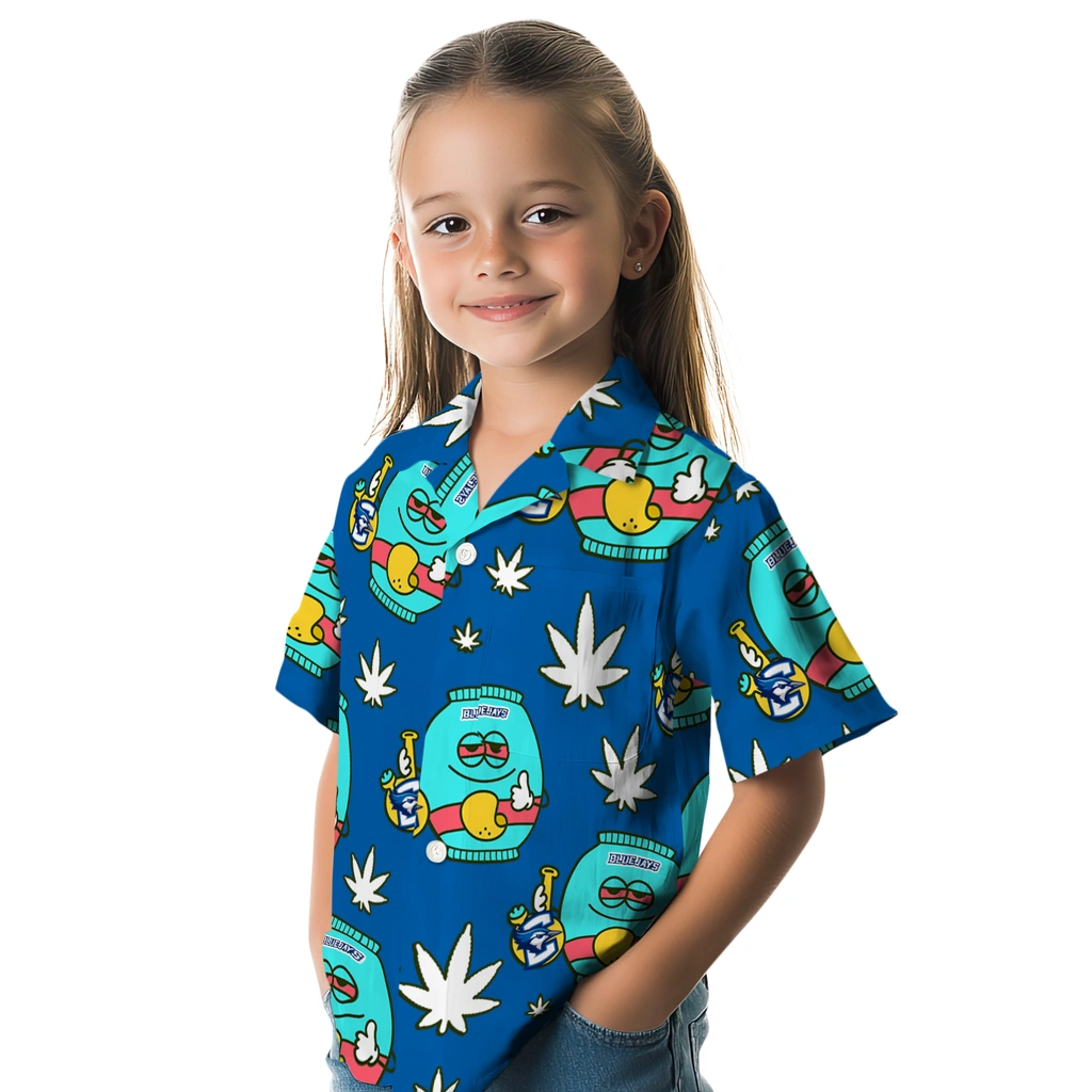 Creighton Bluejays Hawaiian Shirt - Chill Vibe creighton bluejays bong smile blue hawaiian shirts premium grade