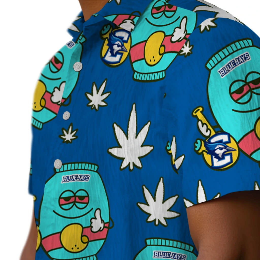 Creighton Bluejays Hawaiian Shirt - Chill Vibe creighton bluejays bong smile blue hawaiian shirts trendy