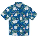 Creighton Bluejays Hawaiian Shirt – Flamingo and Hibiscus
