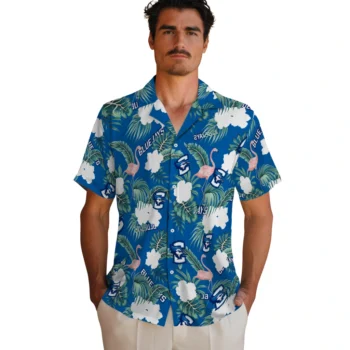creighton bluejays flamingo palms blue hawaiian shirts fashion forward