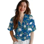 Creighton Bluejays Hawaiian Shirt – Flamingo and Hibiscus