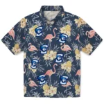 Creighton Bluejays Hawaiian Shirt – Flamingo Hibiscus