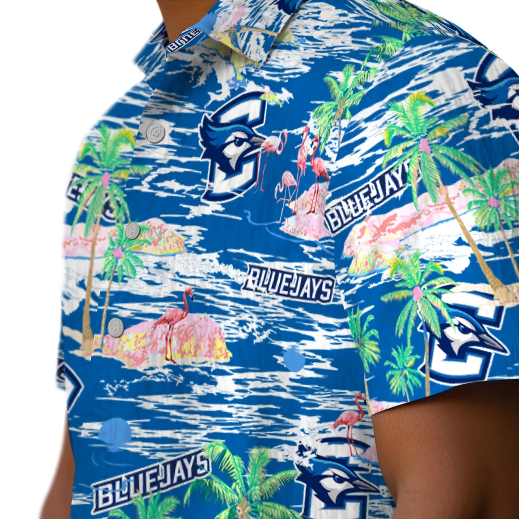 Creighton Bluejays Hawaiian Shirt - Hawaii Island creighton bluejays flamingo retreat blue hawaiian shirts trendy