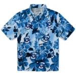 Creighton Bluejays Hawaiian Shirt – Hibiscus Arrangement