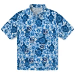 Creighton Bluejays Hawaiian Shirt – Hibiscus Blooms