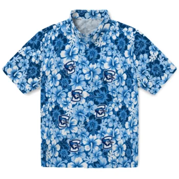 creighton bluejays hibiscus blooms blue hawaiian shirts best selling