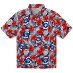 Creighton Bluejays Hawaiian Shirt – Hibiscus Fiesta
