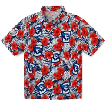 creighton bluejays hibiscus fiesta red royal blue hawaiian shirts best selling