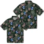 Creighton Bluejays Hawaiian Shirt – Hibiscus Leaves Pattern