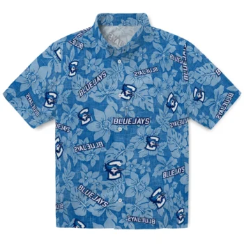 creighton bluejays hibiscus oasis blue hawaiian shirts best selling