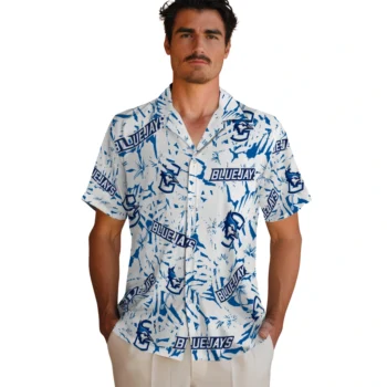 creighton bluejays hibiscus overlay hawaiian shirts fashion forward