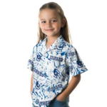 Creighton Bluejays Hawaiian Shirt – Hibiscus Overlay