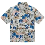 Creighton Bluejays Hawaiian Shirt – Hibiscus Seaside