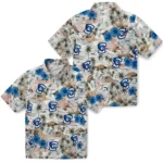 Creighton Bluejays Hawaiian Shirt – Hibiscus Seaside