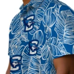 Creighton Bluejays Hawaiian Shirt – Leaf Outline