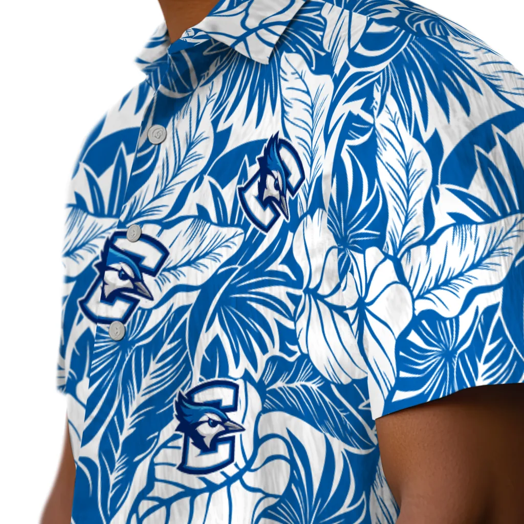 Creighton Bluejays Hawaiian Shirt - Monstera Layer creighton bluejays monstera layer blue hawaiian shirts trendy