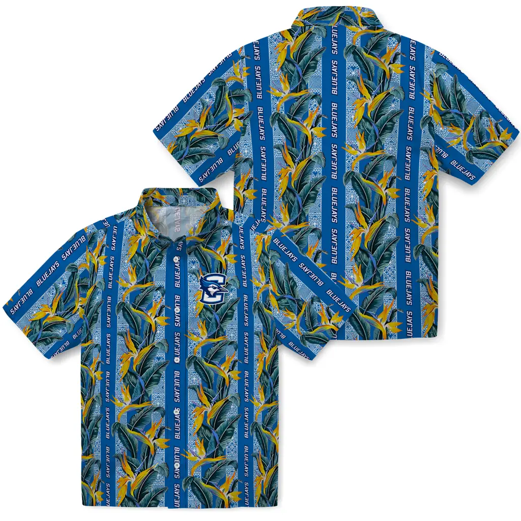 Creighton Bluejays Hawaiian Shirt - Paradise Vines creighton bluejays paradise vines blue hawaiian shirts high quality