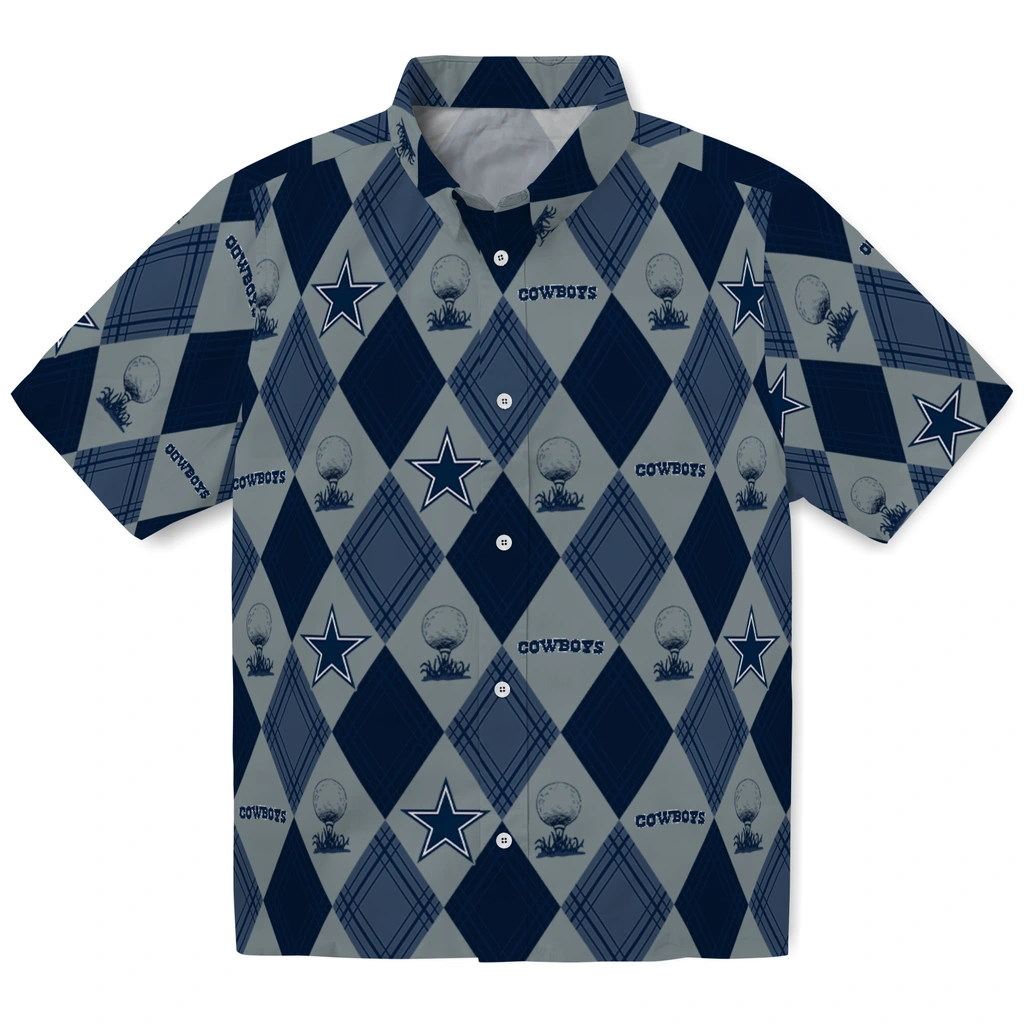 Dallas Cowboys Hawaiian Shirt - Golfing Plaid dallas cowboys balloon plaid blue hawaiian shirts best selling