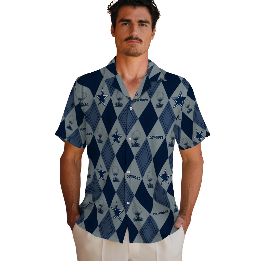 Dallas Cowboys Hawaiian Shirt - Golfing Plaid dallas cowboys balloon plaid blue hawaiian shirts fashion forward
