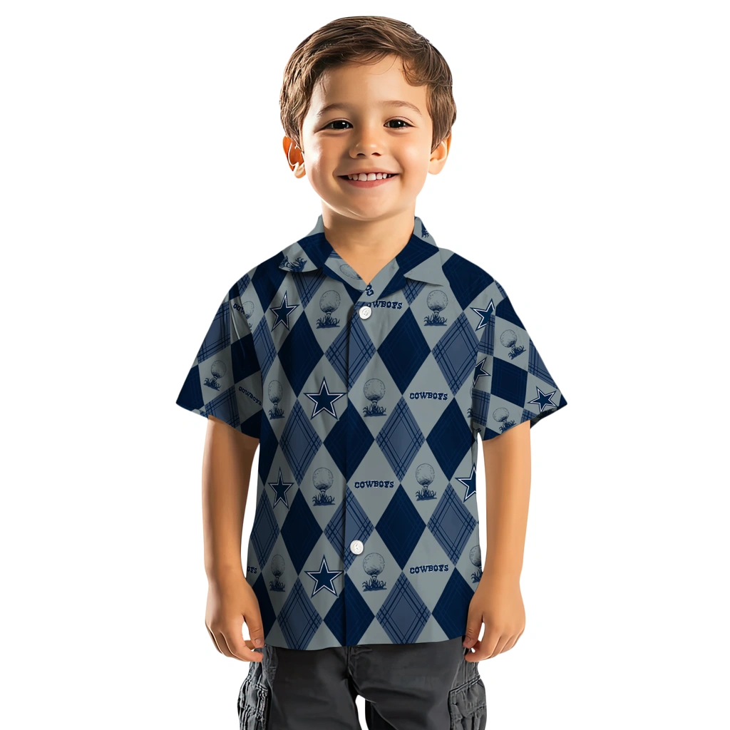 Dallas Cowboys Hawaiian Shirt - Golfing Plaid dallas cowboys balloon plaid blue hawaiian shirts top rated