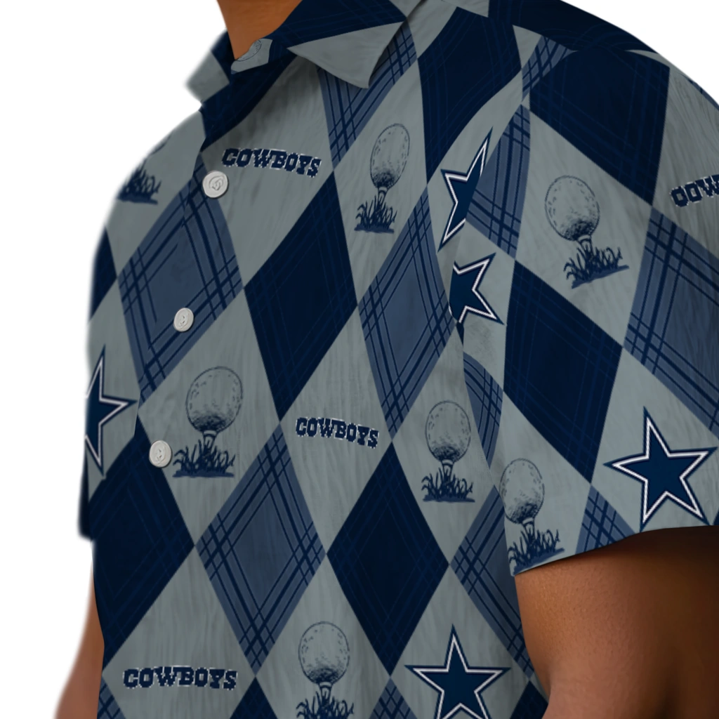 Dallas Cowboys Hawaiian Shirt - Golfing Plaid dallas cowboys balloon plaid blue hawaiian shirts trendy