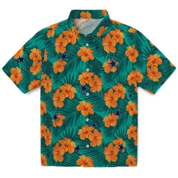 dallas cowboys hibiscus escape green hawaiian shirts best selling