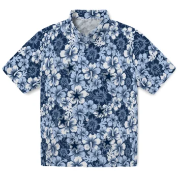 dallas cowboys hibiscus blooms blue hawaiian shirts best selling