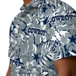 Dallas Cowboys Hawaiian Shirt – Hibiscus Overlay