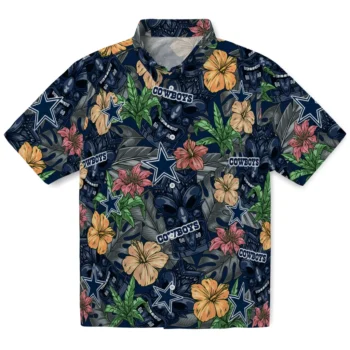 dallas cowboys tiki jungle blue hawaiian shirts best selling