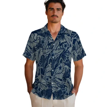 dallas cowboys monstera layer blue hawaiian shirts fashion forward