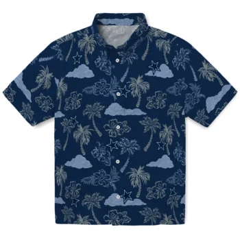 dallas cowboys palm and clouds blue hawaiian shirts best selling