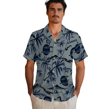 dallas cowboys palm sunset hawaiian shirts fashion forward