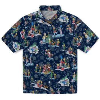 dallas cowboys simpsons christmas blue hawaiian shirts best selling