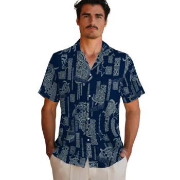 dallas cowboys turtle lines blue hawaiian shirts fashion forward