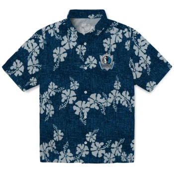 dallas mavericks hibiscus petals blue hawaiian shirts best selling